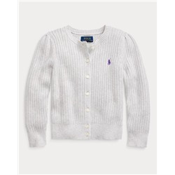 GIRLS 2-6X Rib-Knit Cotton Cardigan
