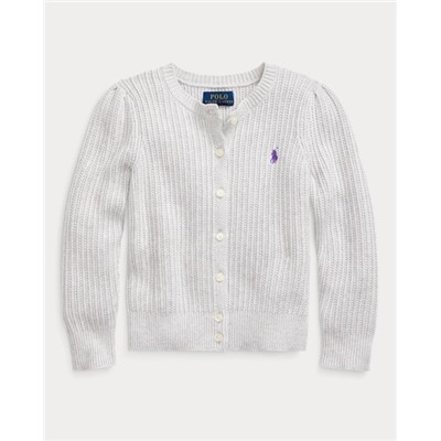 GIRLS 2-6X Rib-Knit Cotton Cardigan