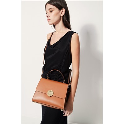 Bolso de piel Clau Camel