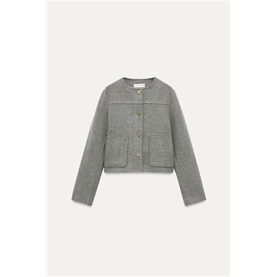 SHORT ROUND NECK JACKET