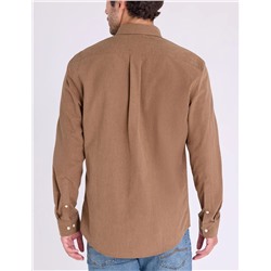 LONG SLEEVE PEACHED HEATHER CHEST STRIPE SHIRT