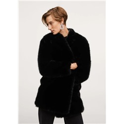 Abrigo pelo oversize -  Mujer | MANGO OUTLET Melilla