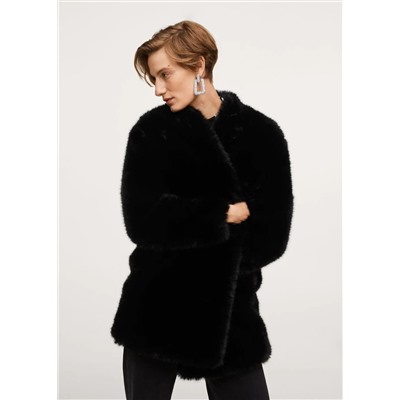 Abrigo pelo oversize -  Mujer | MANGO OUTLET Melilla