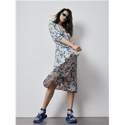 Viskose Kleid mit Muster