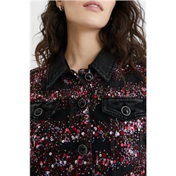 Chaqueta vaquera slim lentejuelas