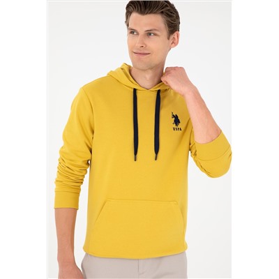 Erkek Sarı Basic Sweatshirt