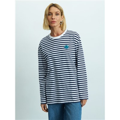 Женский oversize лонгслив из 100% хлопка