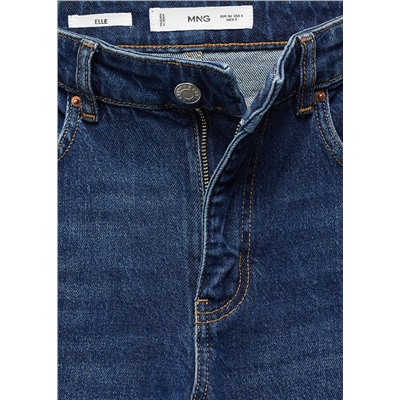 Jeans rectos tiro medio aberturas