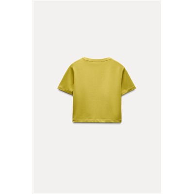CROPPED STRETCH T-SHIRT