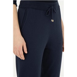 Kadın Lacivert Slim Fit Triko Pantolon