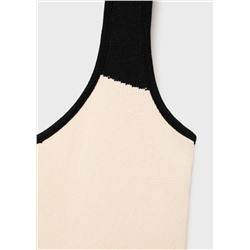 Vestido punto midi rayas