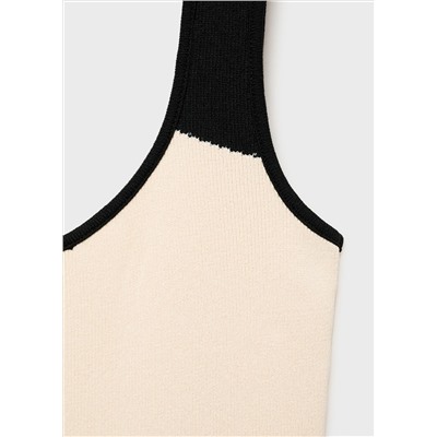 Vestido punto midi rayas
