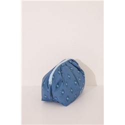 Neceser grande acolchado estampado azul