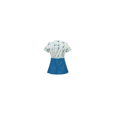 UA Day At The Beach Navy Mock Wrap Print Scrub Top