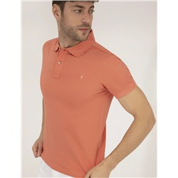 Pembe Slim Fit Polo Yaka Merserize Tişört