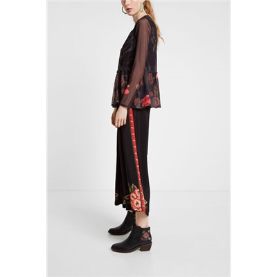 Camiseta floral transparencias
