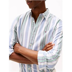 Regular Fit Striped Stretch Oxford Shirt