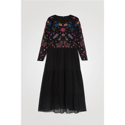 Vestido midi tul