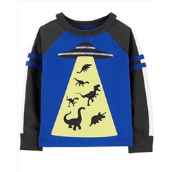 UFO Dinosaur Varsity Tee