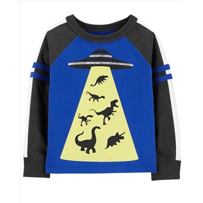 UFO Dinosaur Varsity Tee