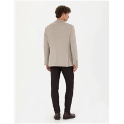 Koyu Kahverengi Slim Fit Kanvas Pantolon