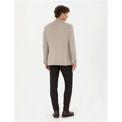Koyu Kahverengi Slim Fit Kanvas Pantolon