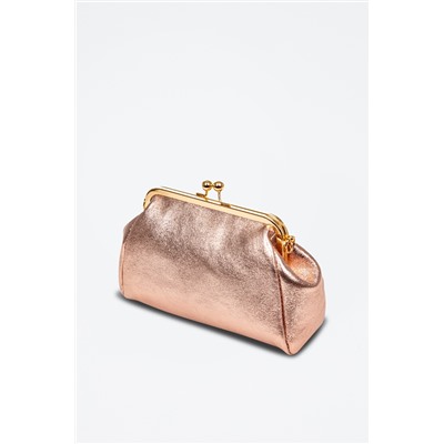 Bandolera de piel Ambivere Rosa dorado - Firenze Artegiani