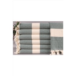 Kayra Export, Peştemal Koyu Yeşil 1 I Bulaşık Kurulama Bezi Küçük Boy 50x90 Cm Pamuk Peştemal