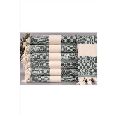 Kayra Export, Peştemal Koyu Yeşil 1 I Bulaşık Kurulama Bezi Küçük Boy 50x90 Cm Pamuk Peştemal