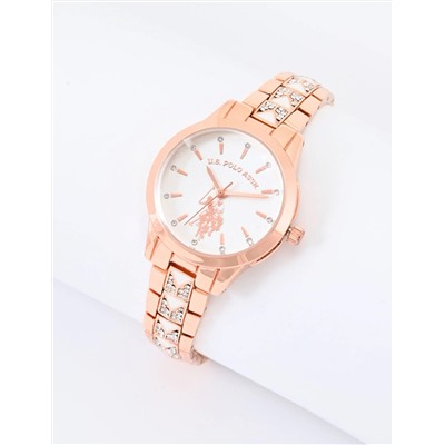 LADIES EMBELLISHED DECO ANALOG WATCH
