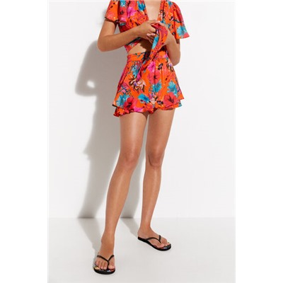 Minifalda pantalón corales