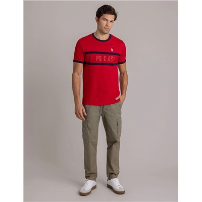CREW NECK RINGER LOGO T-SHIRT