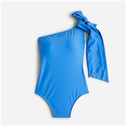 Bow one-shoulder one-piece