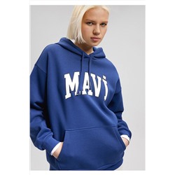 MaviLogo Baskılı Sweatshirt Oversize/geniş Kesim 1600361-70722