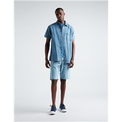 Denim Shorts, Men, Light Blue