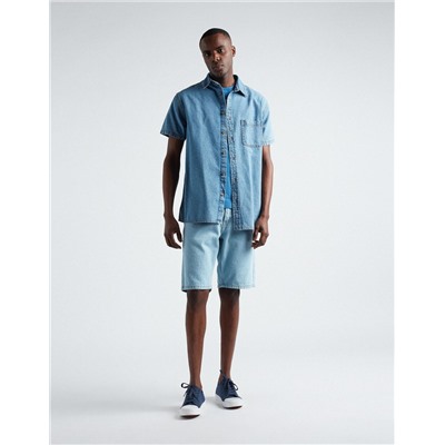 Denim Shorts, Men, Light Blue