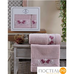 10882 Комп. Пол. DO&CO с вышивкой. (50x90/70х140) 2 шт. JULKA брусничный