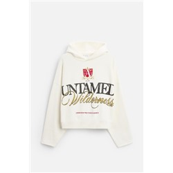 SUDADERA TEXTO ESTAMPADO