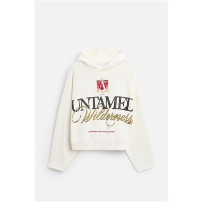 SUDADERA TEXTO ESTAMPADO