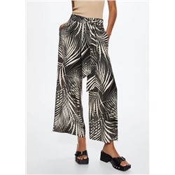 Pantalón fluido estampado -  Mujer | MANGO OUTLET Melilla