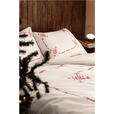 Ruse King Size %100 Pamuk Nevresim Takımı - Kırmızı