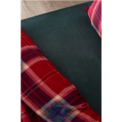 Lenard King Size %100 Pamuk Flanel Nevresim Takımı - Kırmızı