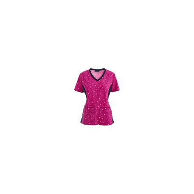 Cherokee Flexibles Scrubs You Dotta Know Print Top