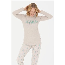 Kadın Gri Melanj Pijama Takımı