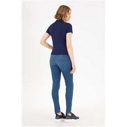 Kadın Mavi Skinny High Waist Fit Jean Pantolon