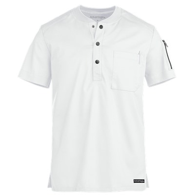 UA Advantage STRETCH Men's 2-Pocket Short Sleeve Henley Scrub Top