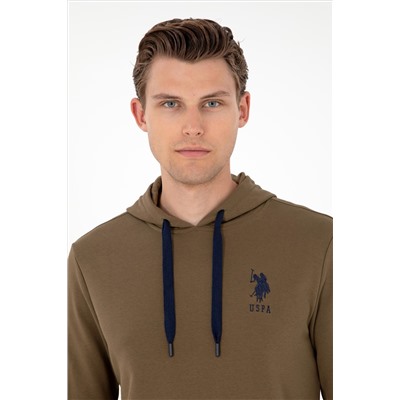 Erkek Haki Basic Sweatshirt