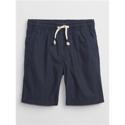 Kids Poplin Pull-On Shorts with Washwell