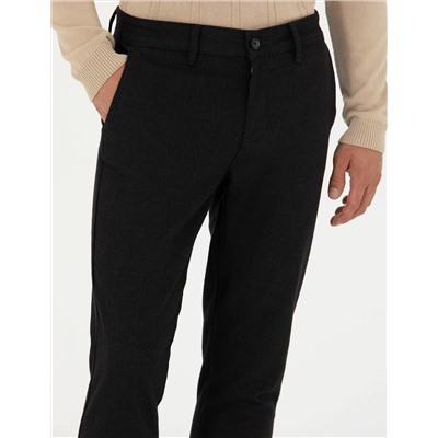 Antrasit Slim Fit Kanvas Pantolon