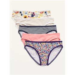 Supima® Cotton-Blend Bikini Underwear 5-Pack for Women
